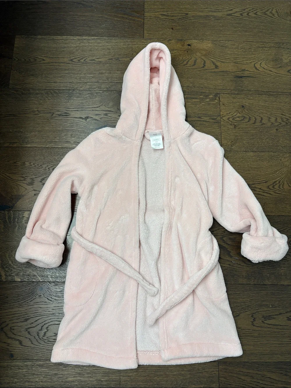 GAP Hooded Kids Bathrobe in Light Pink